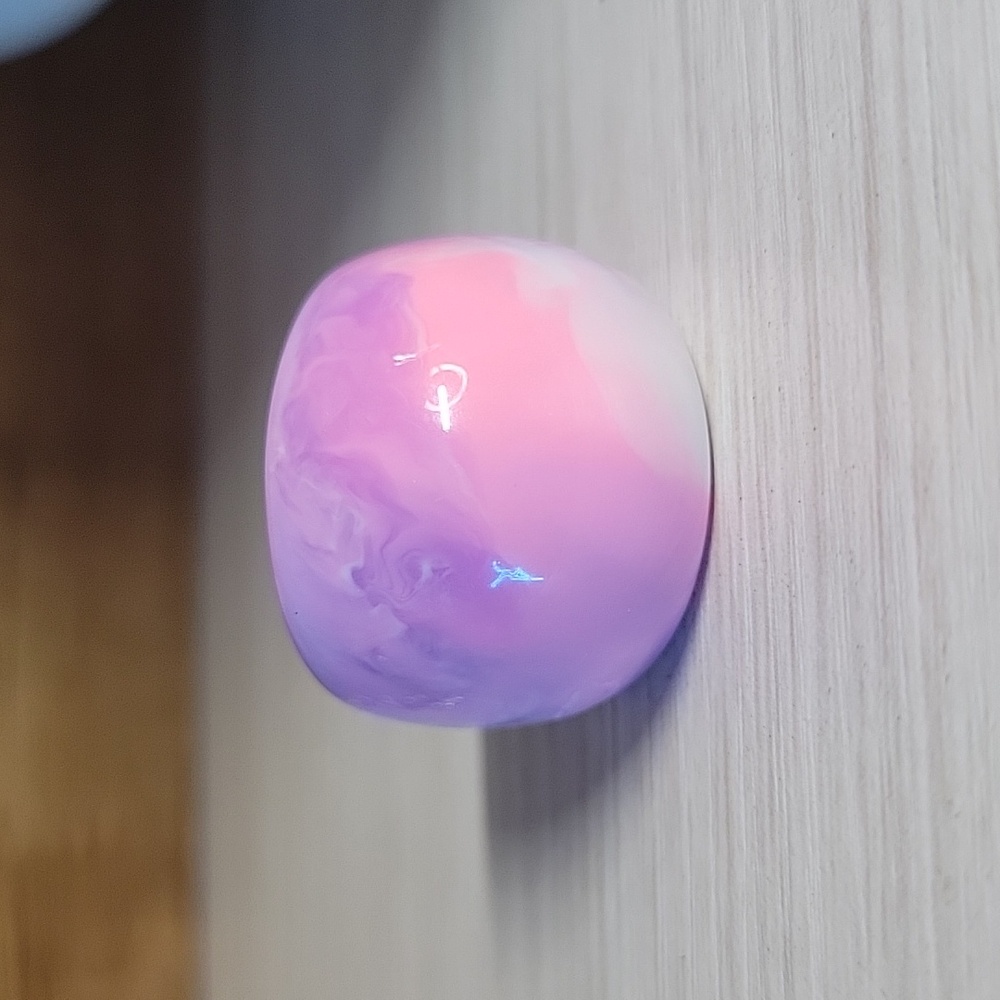 PINK LAVENDER MARBLE RING, METAL FREE